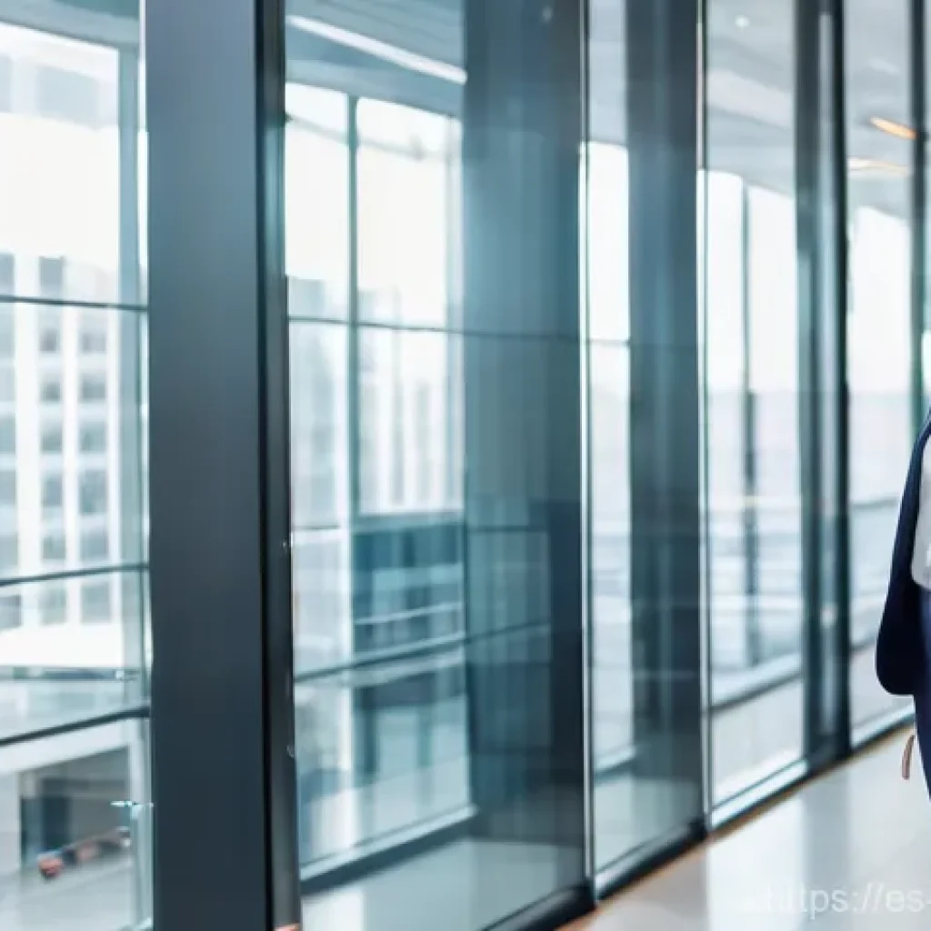 설비 보수 전공과목 선택 가이드 - **Prompt:** A diverse, young adult female engineer in a modern, well-lit smart building lobby. She i...