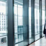 설비 보수 전공과목 선택 가이드 - **Prompt:** A diverse, young adult female engineer in a modern, well-lit smart building lobby. She i...