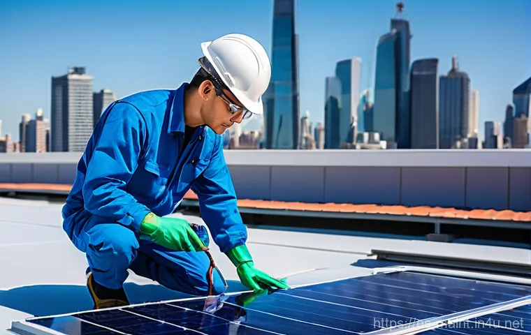 설비 보수 전공과목 선택 가이드 - **Prompt:** A diverse, young adult female engineer in a modern, well-lit smart building lobby. She i...